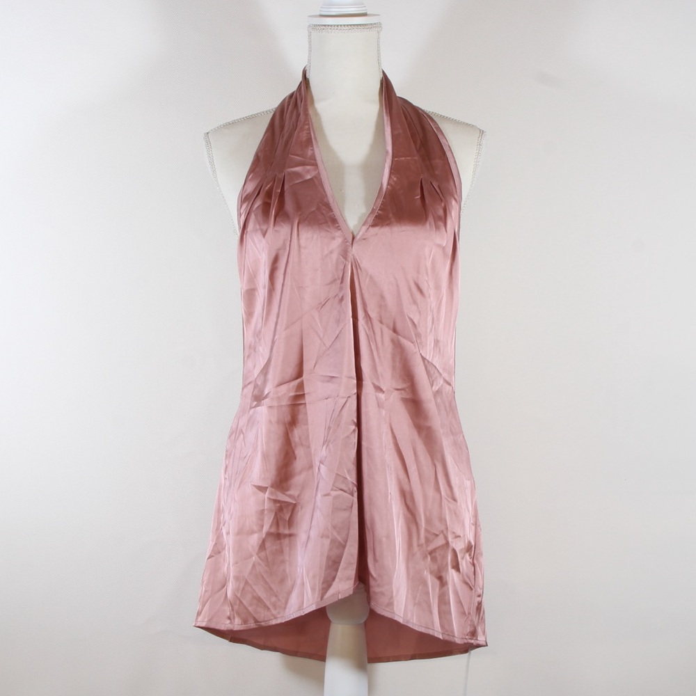 Cupshe Sleeveless Satin Backless Top NWT